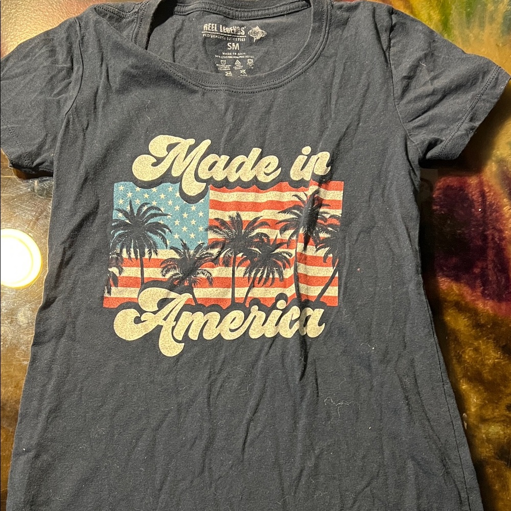 Reel Legends Black 'Made in America' Short Sleeve Tee